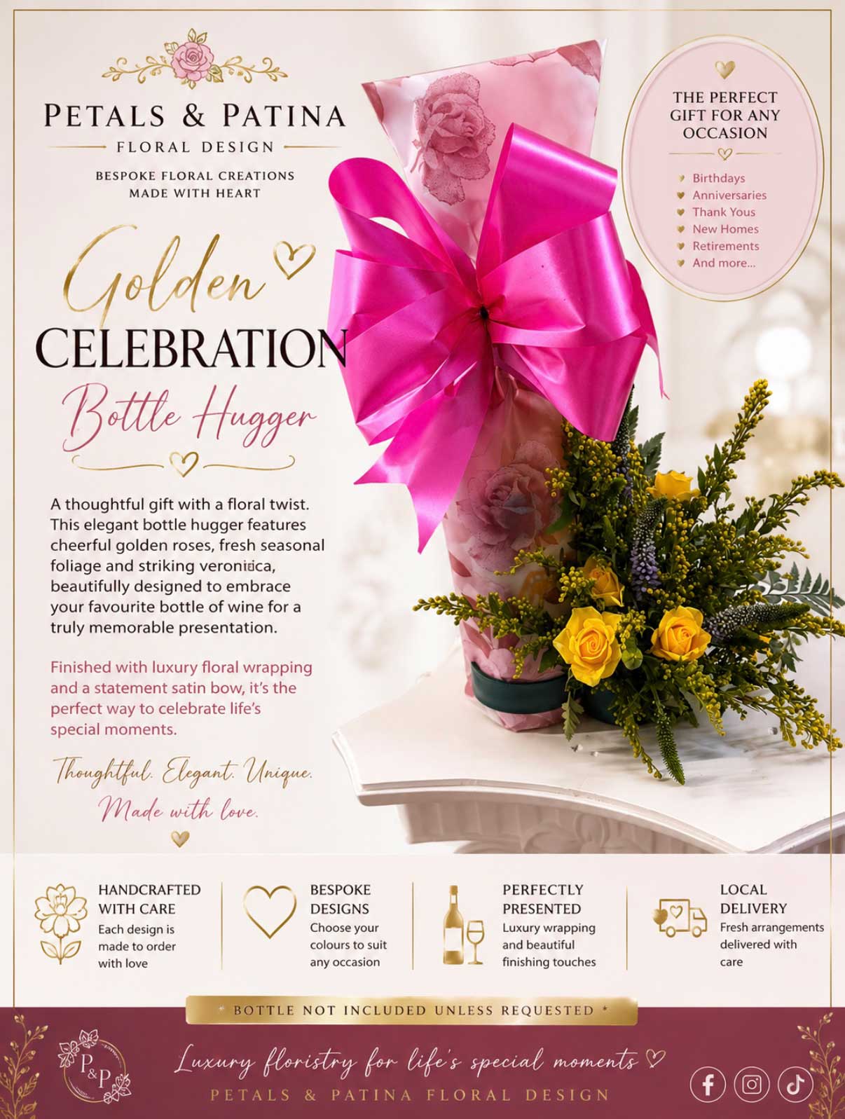Golden Celebration Bottle Hugger